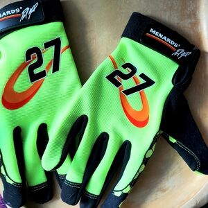 Menards High-Visibility Racing Gloves NWOT
